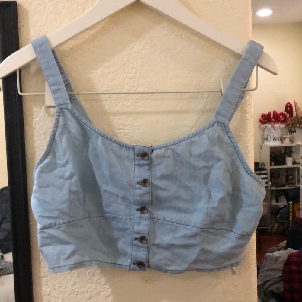 Jean like crop top